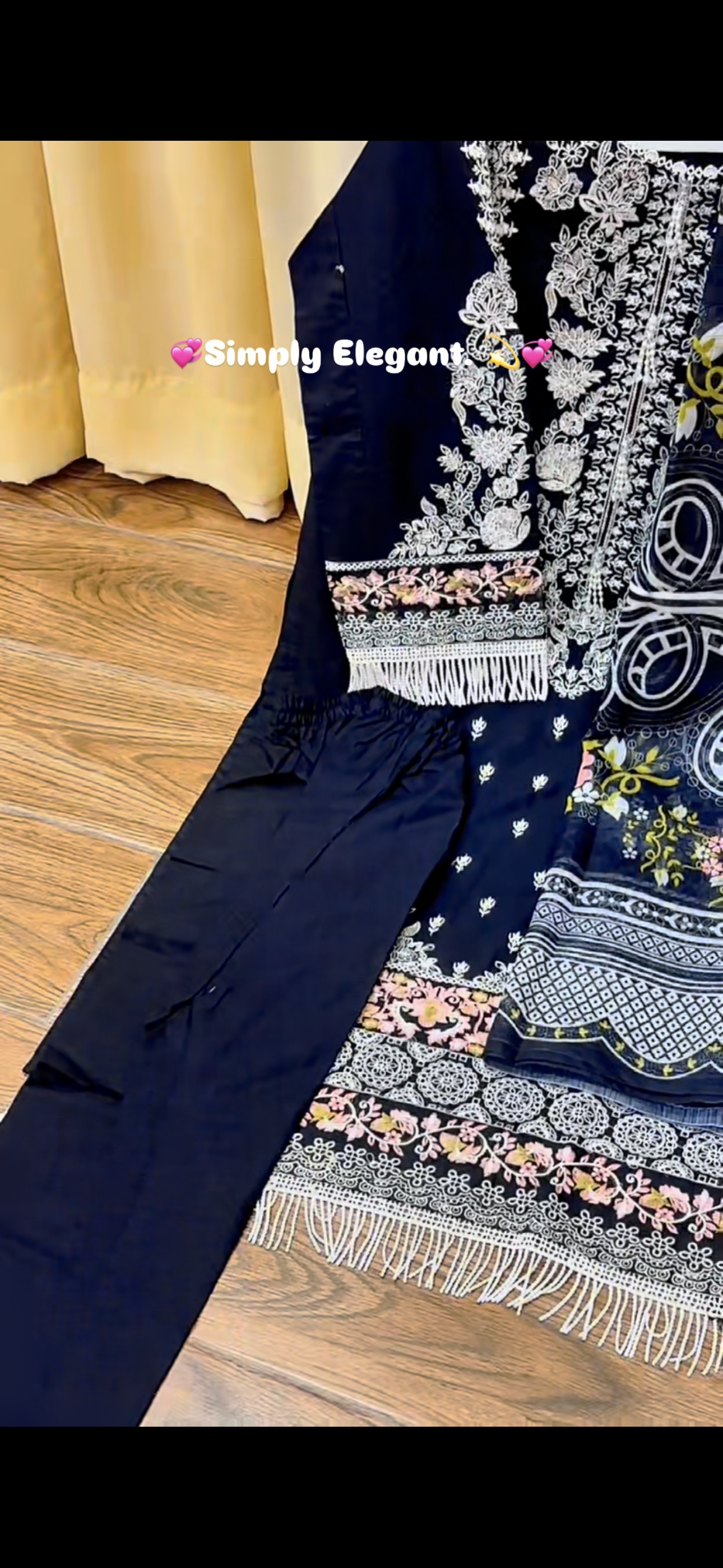 Black Elegance Digital Printed 3-Piece Lawn Suit
